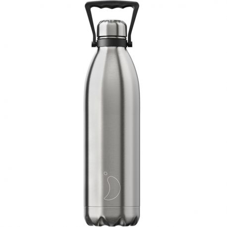 Chilly`s Original Silver Stainless Steel Μπουκάλι Θερμός 1.8lt